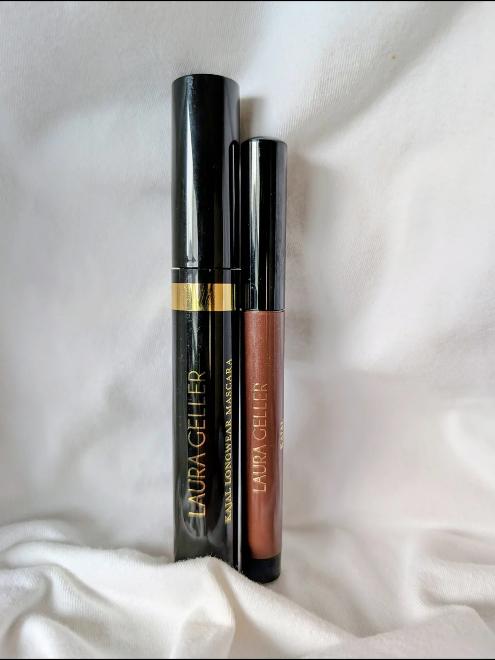 Kajal Duo Dark Brown Kohl Eyeliner/Black Longwear Mascara Laura Geller